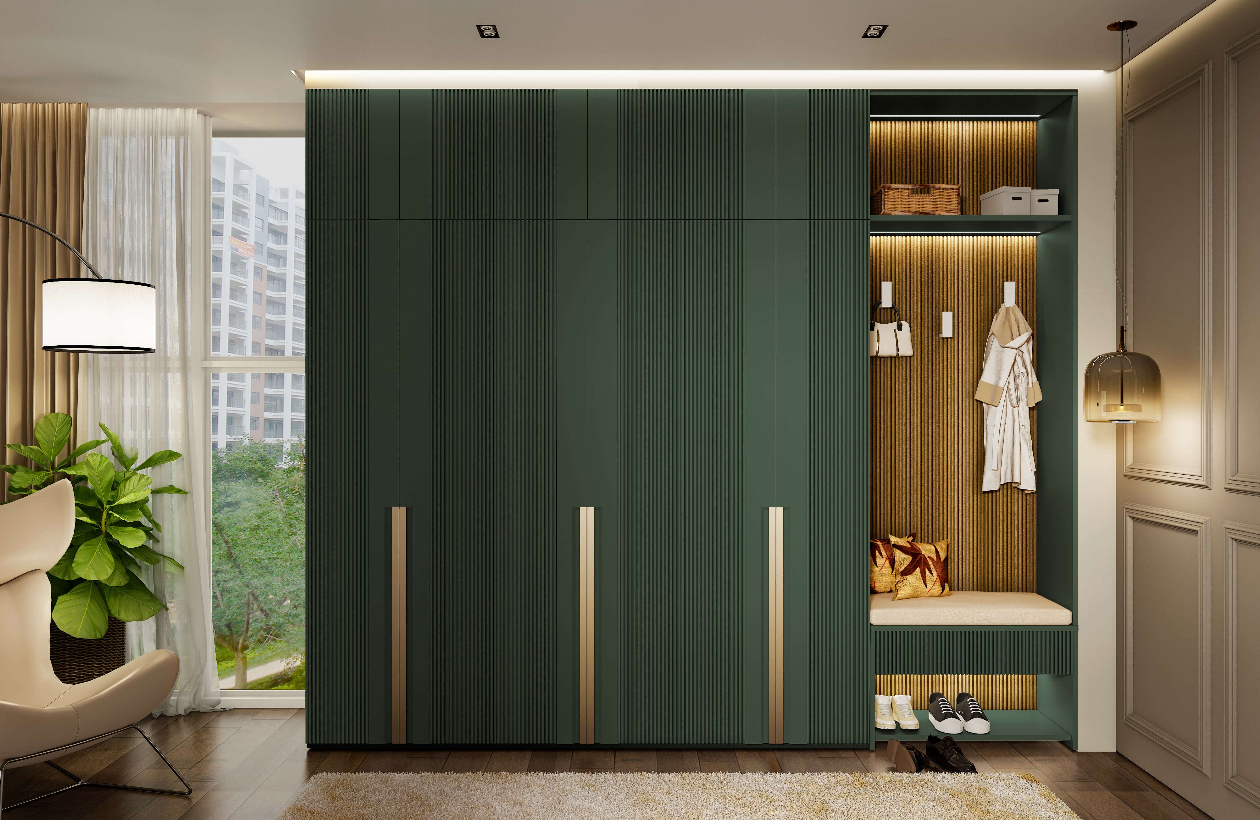 Sage Green Fluted